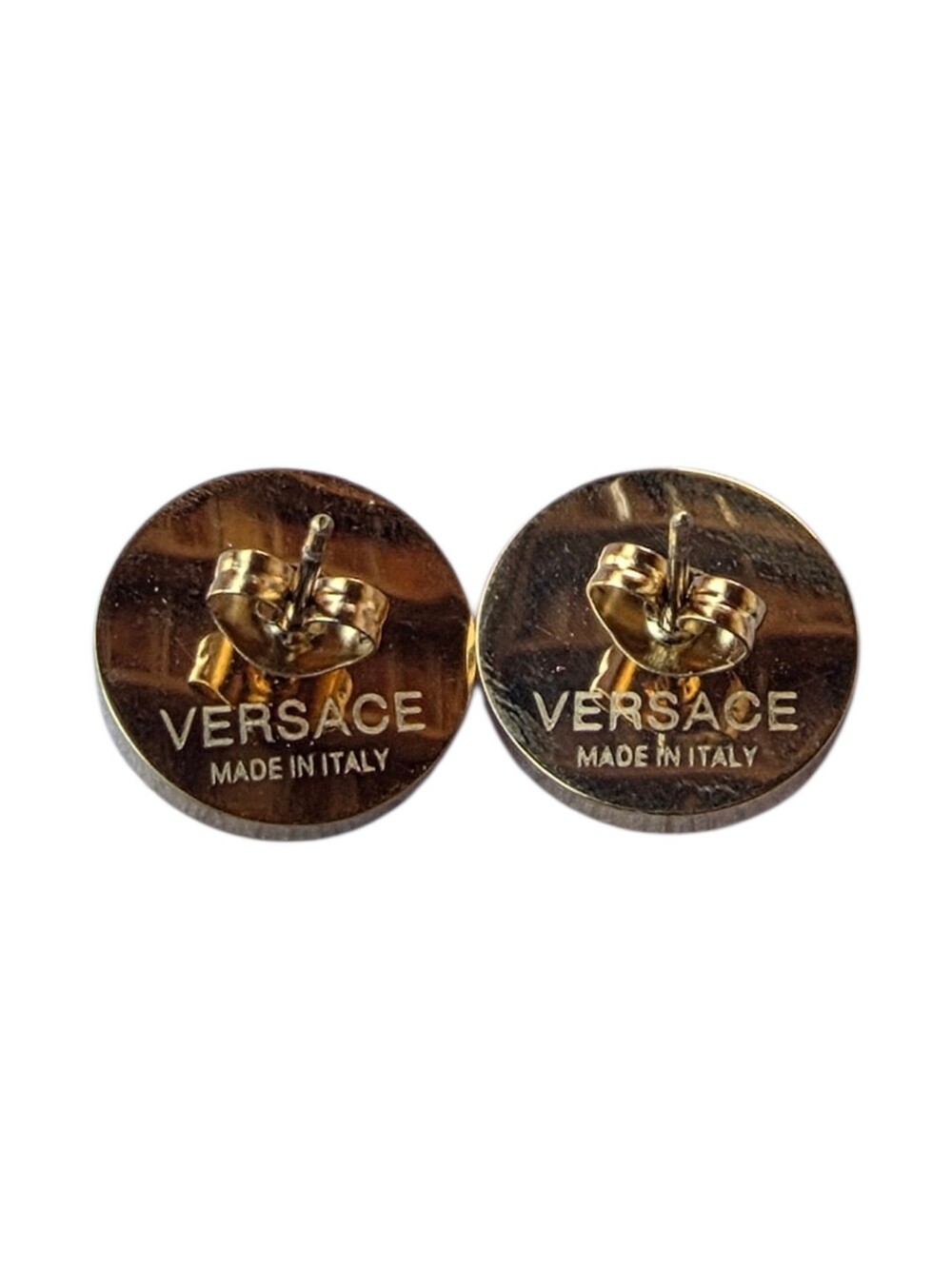 Versace Medusa Crystal Round Earrings - Black & Gold - Picture 4 of 4